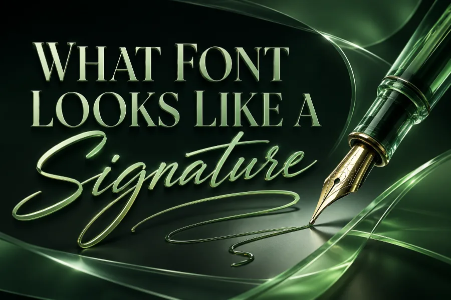 what font looks like a signature